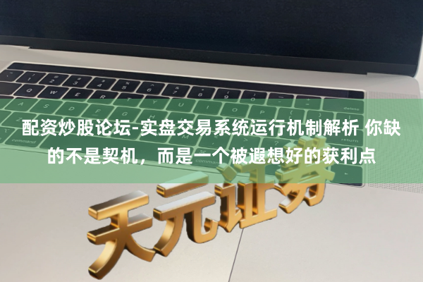 配资炒股论坛-实盘交易系统运行机制解析 你缺的不是契机，而是一个被遐想好的获利点