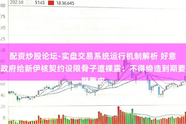 配资炒股论坛-实盘交易系统运行机制解析 好意思政府给新伊核契约设限骨子遭裸露：不得缔造到期要求