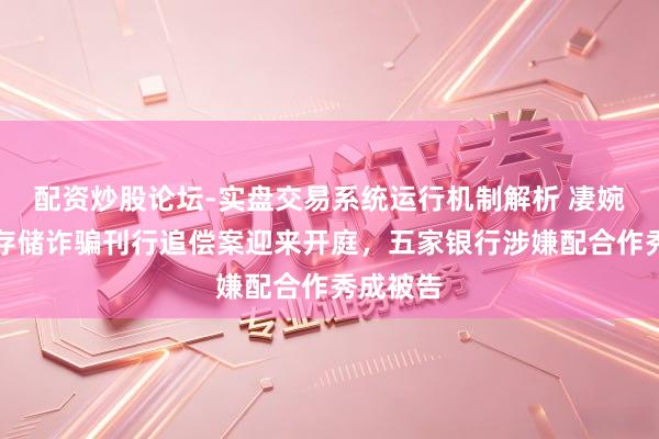 配资炒股论坛-实盘交易系统运行机制解析 凄婉！紫晶存储诈骗刊行追偿案迎来开庭，五家银行涉嫌配合作秀成被告