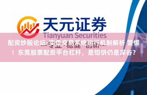 配资炒股论坛-实盘交易系统运行机制解析 警惕！东莞股票配资平台杠杆，是馅饼仍是深谷？